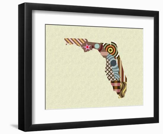 Florida State Map-Lanre Adefioye-Framed Giclee Print