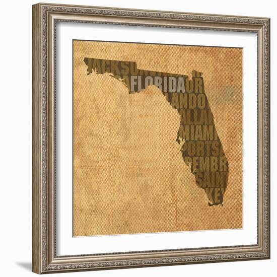 Florida State Words-David Bowman-Framed Giclee Print