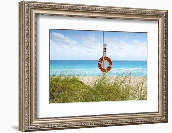 Florida, Surfside, Miami Beach, North Miami Beach, Lifeguard Buoy-John Coletti-Framed Photographic Print