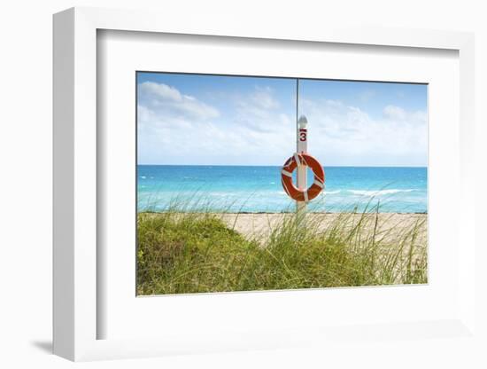 Florida, Surfside, Miami Beach, North Miami Beach, Lifeguard Buoy-John Coletti-Framed Photographic Print