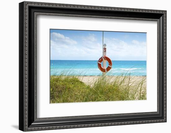 Florida, Surfside, Miami Beach, North Miami Beach, Lifeguard Buoy-John Coletti-Framed Photographic Print