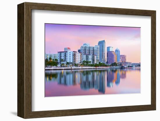 Florida, Tampa, Skyline, Dawn, Hillsborough River-John Coletti-Framed Photographic Print