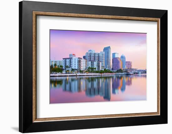 Florida, Tampa, Skyline, Dawn, Hillsborough River-John Coletti-Framed Photographic Print