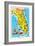 Florida Tourist Map-null-Framed Art Print