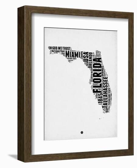 Florida Word Cloud 2-NaxArt-Framed Art Print