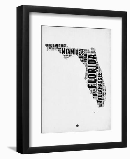 Florida Word Cloud 2-NaxArt-Framed Art Print
