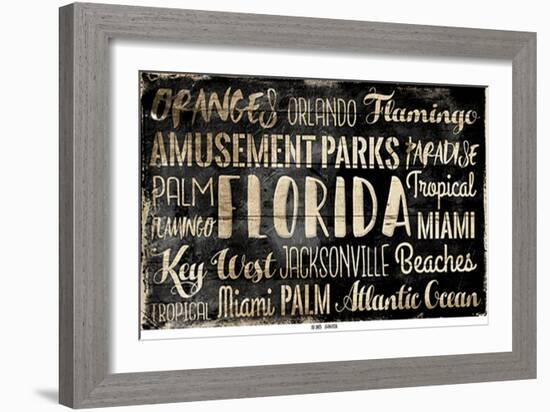 Florida Words-Jace Grey-Framed Art Print