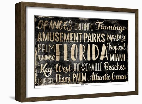 Florida Words-Jace Grey-Framed Art Print