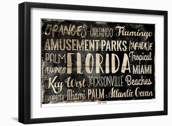 Florida Words-Jace Grey-Framed Art Print