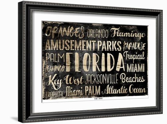 Florida Words-Jace Grey-Framed Art Print