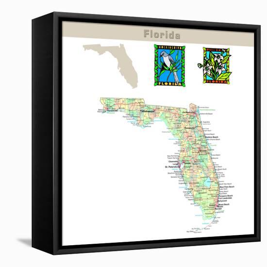 Florida-IndianSummer-Framed Stretched Canvas