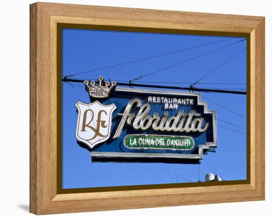 Floridita Restaurant and Bar Where Hemingway Drank Daiquiris, Havana, Cuba, West Indies-R H Productions-Framed Premier Image Canvas