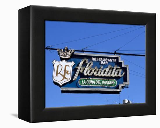 Floridita Restaurant and Bar Where Hemingway Drank Daiquiris, Havana, Cuba, West Indies-R H Productions-Framed Premier Image Canvas