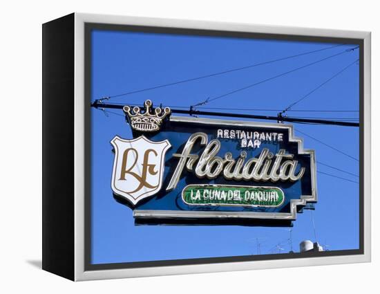 Floridita Restaurant and Bar Where Hemingway Drank Daiquiris, Havana, Cuba, West Indies-R H Productions-Framed Premier Image Canvas