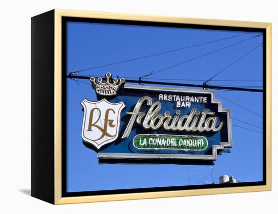 Floridita Restaurant and Bar Where Hemingway Drank Daiquiris, Havana, Cuba, West Indies-R H Productions-Framed Premier Image Canvas