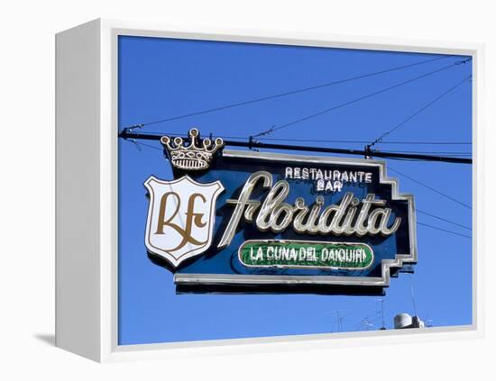 Floridita Restaurant and Bar Where Hemingway Drank Daiquiris, Havana, Cuba, West Indies-R H Productions-Framed Premier Image Canvas