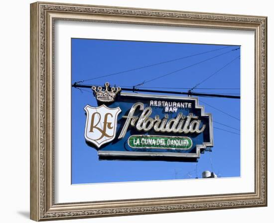 Floridita Restaurant and Bar Where Hemingway Drank Daiquiris, Havana, Cuba, West Indies-R H Productions-Framed Photographic Print