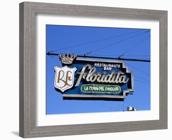 Floridita Restaurant and Bar Where Hemingway Drank Daiquiris, Havana, Cuba, West Indies-R H Productions-Framed Photographic Print