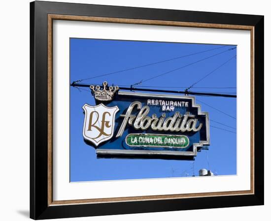 Floridita Restaurant and Bar Where Hemingway Drank Daiquiris, Havana, Cuba, West Indies-R H Productions-Framed Photographic Print