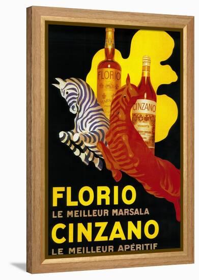 Florio Cinzano Vintage Poster - Europe-Lantern Press-Framed Stretched Canvas