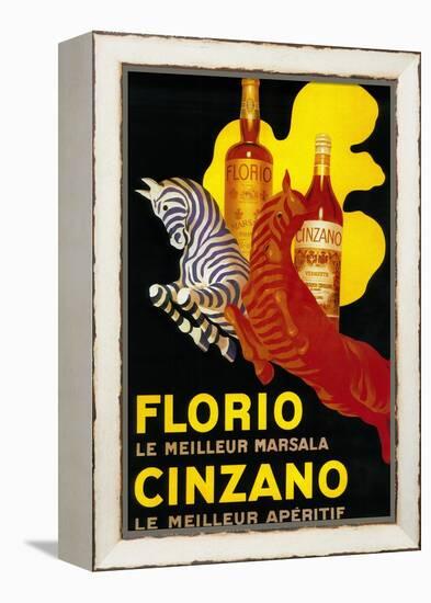 Florio Cinzano Vintage Poster - Europe-Lantern Press-Framed Stretched Canvas