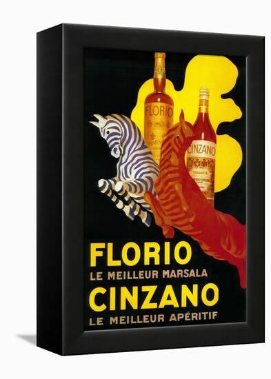 Florio Cinzano Vintage Poster - Europe-Lantern Press-Framed Stretched Canvas