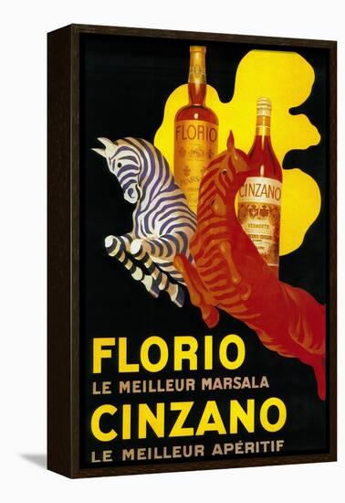 Florio Cinzano Vintage Poster - Europe-Lantern Press-Framed Stretched Canvas