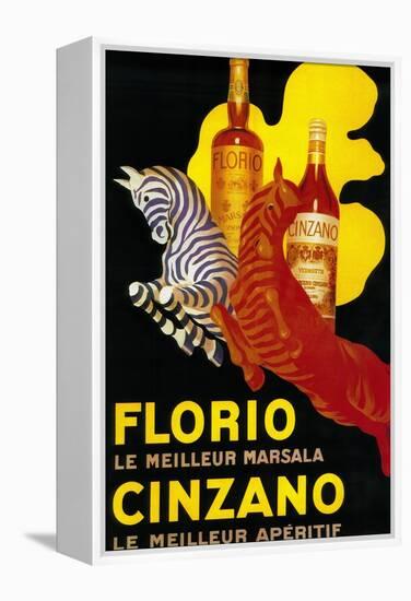 Florio Cinzano Vintage Poster - Europe-Lantern Press-Framed Stretched Canvas