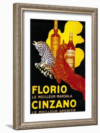 Florio Cinzano Vintage Poster - Europe-Lantern Press-Framed Art Print