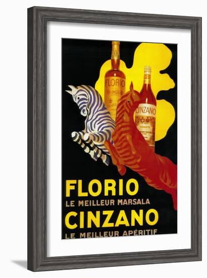 Florio Cinzano Vintage Poster - Europe-Lantern Press-Framed Art Print
