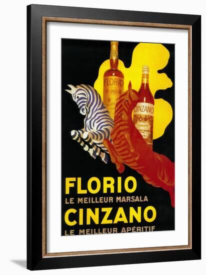 Florio Cinzano Vintage Poster - Europe-Lantern Press-Framed Art Print