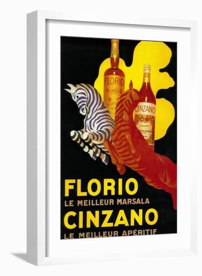 Florio Cinzano Vintage Poster - Europe-Lantern Press-Framed Art Print