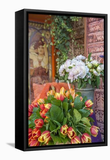 Florist shop, Cabourg, Normandy, France-Lisa S. Engelbrecht-Framed Premier Image Canvas