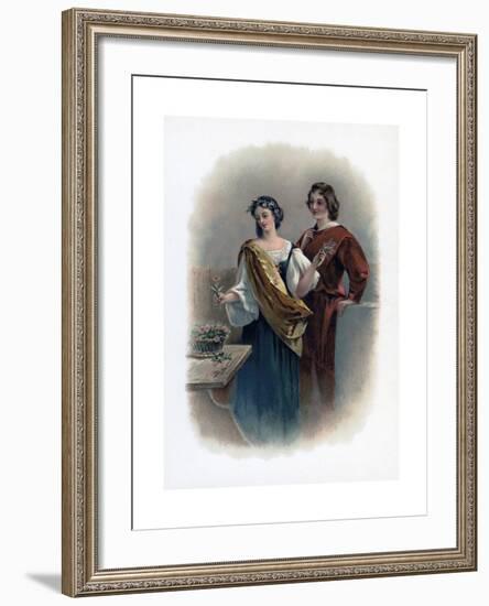Florizel and Perdita, 1891-Charles Robert Leslie-Framed Giclee Print