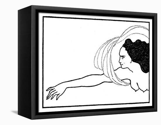 Flosshilde, Illustration for Das Rheingold, Published in 'The Savoy' Magazine, 1896-Aubrey Beardsley-Framed Premier Image Canvas