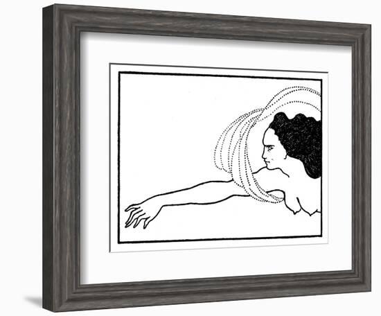 Flosshilde, Illustration for Das Rheingold, Published in 'The Savoy' Magazine, 1896-Aubrey Beardsley-Framed Giclee Print