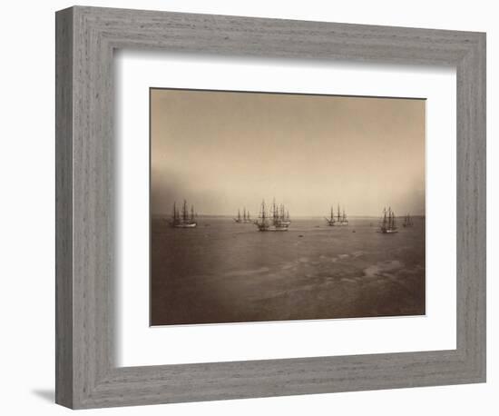 Flotte française en rade de Brest-Gustave Le Gray-Framed Giclee Print