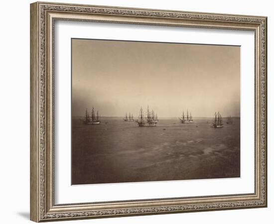Flotte française en rade de Brest-Gustave Le Gray-Framed Giclee Print