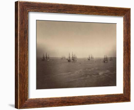 Flotte française en rade de Brest-Gustave Le Gray-Framed Giclee Print