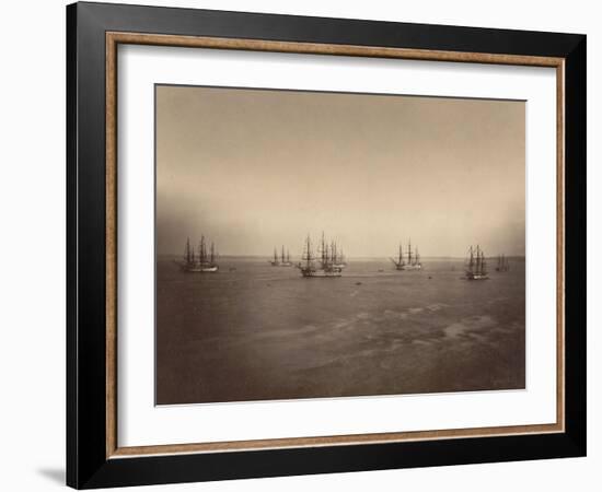 Flotte française en rade de Brest-Gustave Le Gray-Framed Giclee Print