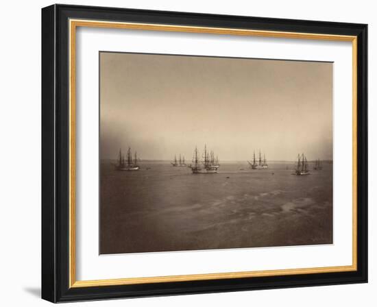 Flotte française en rade de Brest-Gustave Le Gray-Framed Giclee Print