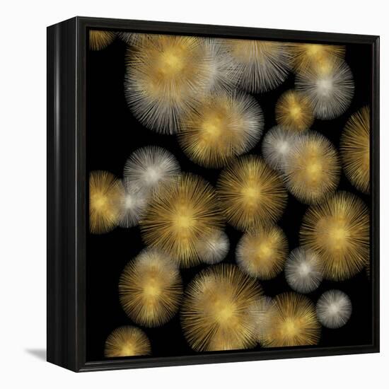 Flourish in Gold and Silver-Abby Young-Framed Stretched Canvas