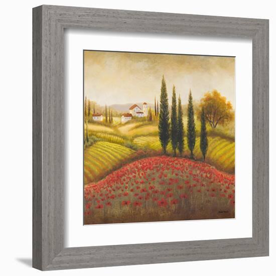 Flourishing Vineyard Square II-Michael Marcon-Framed Art Print