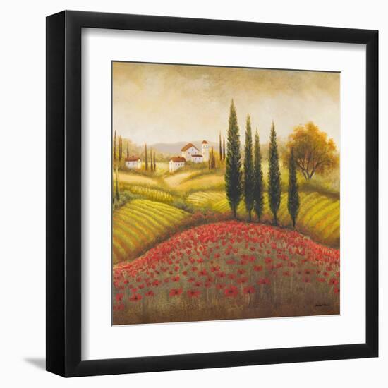 Flourishing Vineyard Square II-Michael Marcon-Framed Art Print