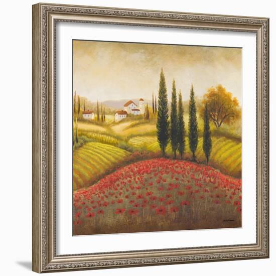 Flourishing Vineyard Square II-Michael Marcon-Framed Art Print