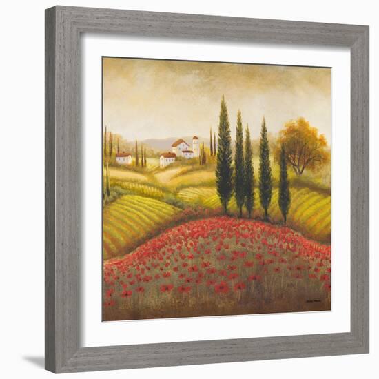 Flourishing Vineyard Square II-Michael Marcon-Framed Art Print