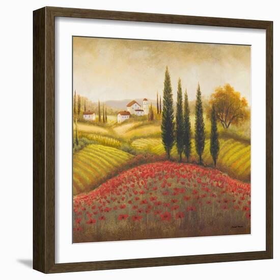 Flourishing Vineyard Square II-Michael Marcon-Framed Art Print