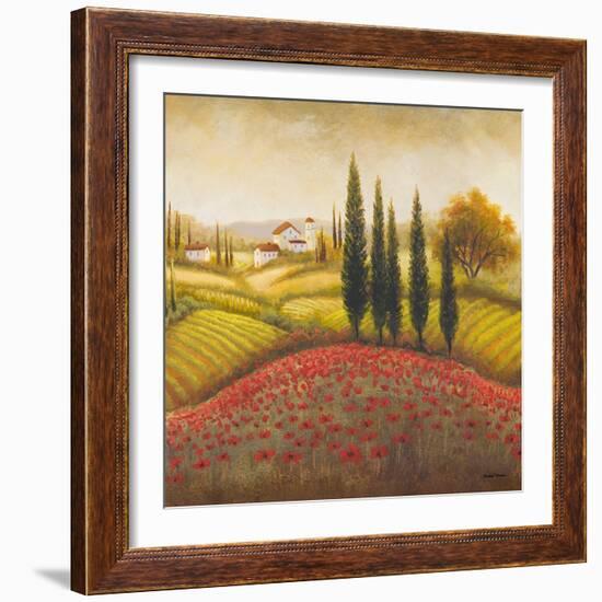 Flourishing Vineyard Square II-Michael Marcon-Framed Art Print