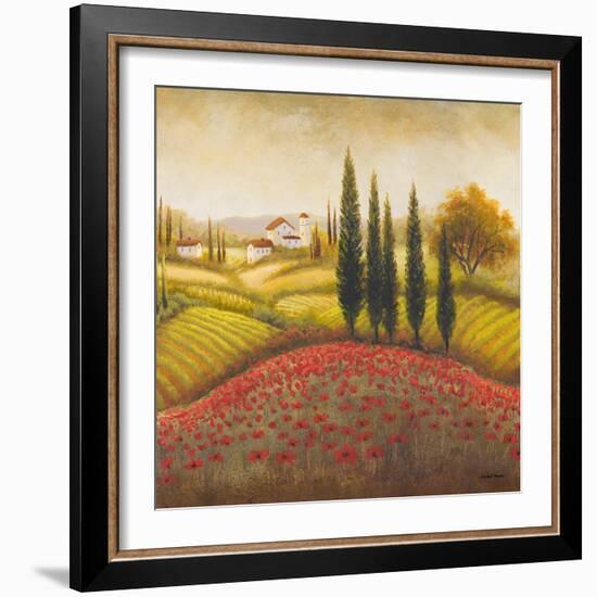 Flourishing Vineyard Square II-Michael Marcon-Framed Art Print