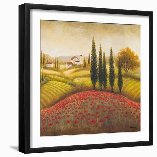 Flourishing Vineyard Square II-Michael Marcon-Framed Art Print